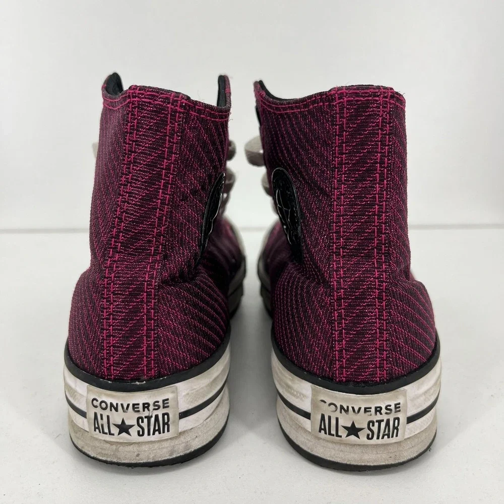 Converse Chuck Taylor All Star High Top Magenta Pink Platform Kids Shoes A05496C